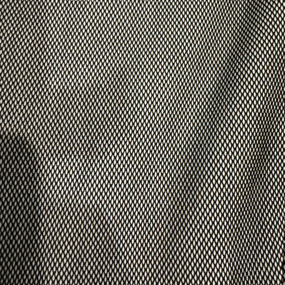 NWOT -Robert Rodriguez Black Mesh & Genuine Leather Sleeveless V-Neck Peplum Top - Picture 7 of 7